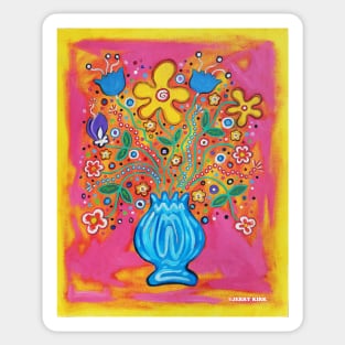 'Flowers in a Blue Vase' Sticker